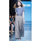 Oudihui (Oudihui) 2025 this year's popular casual pants women's summer match with a whole set of clothes, light-maturity wide-leg pants two-piece suit Blue suit M