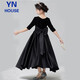 Vestido de princesa de yinuofang girl princesa 1 de junio anfitrión vestido negro falda niña de flores giras de altura
