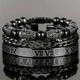 Pangdonglai Qualität Doppelköpfiges Leopardenarmband Kupfer Mikroset Zirkon schwarzes Achatarmband gewebte Männer aus Edelstahl Römisch-Armband Stapel ZJ12807