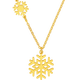 Saturday Fu 5G craft gold necklace romantic fairy snow pure gold pendant priced A0612361 about 3.88g birthday gift