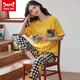Catman Miiow Pure Cotton Pyjamas für Frauen Frühling und Sommer kurzärmelige Hosen lässige losen Frauen koreanische Heimkleidung für Herbst tragen
