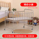 Xiaoyingdia stainless steel crib spliced large bed baby bed bb bed cradle bed removable toddler home bed welfare small bed (100*60cm) + brown board
