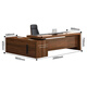 Lan Ran Office Furniture Boss Desk Executive Desk Modern Simple Manager President Desk Supervisor Desk 2000*800 Including Side Cabinets