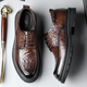 Cartelo Chaussures en cuir à la main britannique pour hommes Business Soft Cow Vow's Chaussures Chaussures formelles Chaussures en cuir masculin 9758 Brown 41