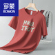 
ROMON Modal short-sleeved T-shirt men's 2025 new summer ice silk quick-drying cool half-sleeved trendy versatile T-shirt 8817-695 black [retro style] XL