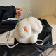 He Yangyu Cute Rabbit Ears Plush Bag Women's 2023 New Trendy Fashion Popular Plush Bag Pearl Chain Crossbody Bag Beige He Yangyu Cute Rabbit Ears Plush Bag Women's 2023 New Trendy Fashion Popular Plush Bag Pearl Chain Crossbody Bag Beige
