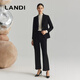 LANDI shopping mall same style black classic one button waist suit jacket commuter suit winter new product black M