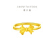 
Chow Tai Fook bow gold ring surviving gold jewelry for girlfriend (work fee: 160 yuan) EOF698 full gold about 2.80g