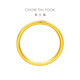 Chow Tai Fook simple and fashionable pure gold ring girl's birthday gift for women (labor cost 80) F221474 No. 13 pure gold about 1.75g