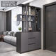 
Moxi entrance cabinet shoe cabinet integrated living room entrance wine cabinet screen partition living room entrance double-sided foyer cabinet living room wine cabinet package installation [18mm thickness solid wood pellet board] Kula 1 high-gloss marble white length 1050