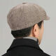 Tuzun beret dad hat autumn and winter old man's hat men's middle-aged spring and autumn old man's middle-aged and elderly octagonal hat dark gray