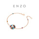 Chow Tai Fook ENZO Dance Skirt Series 18K Gold Colorful Gemstone Diamond Bracelet Women EZV4680 Birthday Gift 17.5cm