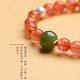 Bao Xin Fanrui BOSFRU Ice Piao Nan Red Bracelet Women's Freshwater Pearl Single Lucky Brand Bracelet Light Luxury Agate Auspicious Gift for Girlfriend Cultural Toy Collection Nanhong Jasper Lucky Brand Bracelet Bead Diameter About 7mm