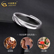 China Gold (CHINA GOLD) self-discipline silver ring new tail ring niche men's ring as a Valentine's Day birthday gift for the Year of the Horse and animal year gift for your boyfriend Self-discipline Ring-S925 Silver Men's Style-Zhongjin Gift Box