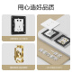 
International Electrician concealed 86 type switch socket frameless large panel white ultra-thin skin-like matte wall oblique 5-hole power socket five-hole socket