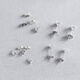 Huayouxinshi s925 sterling silver ear plugs, anti-falling, hypoallergenic, silver earrings, ear buckles, ear caps, ear jewelry, special accessories for earrings, ear plugs, s925 white ear plugs (price of 2 pieces)