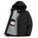 Chaqueta de gabardina de gabardina de vancamel occidental de camello más vellón chaqueta corta espesada a prueba de viento con capucha con capucha de caparilla suave de trabajo de una sola capa 9930S Zi pezón polvo - Mujeres [color sólido] XL XL