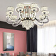 Crystal chandelier ceiling living room main light modern simple light luxury restaurant new European atmospheric lamp arm luminous lighting 6630-6 head three-color light