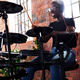 Roland Elektronische Drum TD07KV/TD07DMK Drum Adult Children Praxis Unterhaltungsunterhaltung Professional Performance Grade Examination Elektrische Trommel 5 Drum 4 Zymbals 07dmk + PM100 Lautsprecher + Geschenkpaket