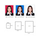 ABDT ID photo printing, one-inch photo printing, high-definition change of background color, size 1 inch, 2-inch photo adhesive can affix 1 inch 20 pieces + 2 inch 6 pieces (replace with red background) The adhesive can be other sizes and other photo papers