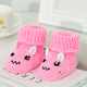 Xin Yueqing 0-6 months old hand-woven baby wool shoes for 100 days full month baby shoes without losing shoes 3 plus velvet thickened cotton shoes without velvet ears rabbit wool shoes orange color average size (inner length 11cm)