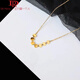 Chinese Valentine's Day gift 14K gold design necklace for women versatile accessories clavicle chain short style gold chain length 36+4cm