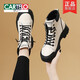 卡帝乐鳄鱼（CARTELO）真皮英伦风马丁靴女2025年新款冬季皮鞋白色厚底短靴春秋靴子单靴 1591米咖跟高4cm单里 36
