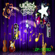Clcey Anker Hintergrund Tuch Live Broadcast Room Internet Promi Hintergrund Wall Rock Musik Bühne Hintergrund 3D Dreidimensional High Definition Retro ZP-11150 2,5 Meter breit + 2,5 Meter hoch