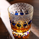 Sailoto Edo Kiriko K9 starburst cup high-end handmade lead-free crystal cup whiskey foreign cup crystal cup gift cup single black gift box ink orchid crane crystal 0ml