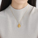 Zhou Shengsheng Buddha is destined to be Amitabha Buddha gold pendant, Shengsheng is polite and gold hollow oval pendant, priced at 94457P, 7.58 grams (including labor cost 1,050 yuan)