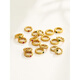 Jingyu 925 gold-plated running ring accessories DIY Buddhist beads bracelet bracelets and bracelets ancient gold accessories running rings beads and scattered beads YP-694 red stone-sand gold