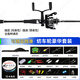 Mengduofulua rod full set of Luya fishing rod road slide rod newbie fishing rod sea rod straight handle spinning wheel gun handle water drop wheel 2.1m Luya road slip double-hand spinning wheel set