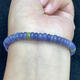 Shiyi Natural Tanzanite Plate Bead Bracelet Women's Single Circle Fashion Small Fresh Versatile Crystal Flat Bead Bracelet Jewelry Simple 1#/3*6MM/Plate Bead/Single Circle