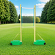 Grille de poteaux de filet de badminton huit-en-un, compétition d'entraînement portable mobile intérieure et extérieure, poteau de badminton professionnel de 6,1 m simple et double, deux ensembles de filets + deux poteaux de balle