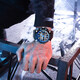 
Time American middle school student watch boys and children fashion luminous waterproof teenager trend Korean double display electronic watch male 1283 [blue circle black belt] large size