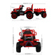 Handsome red children's electric vehicle tractor can sit on extra large bucket with bucket off-road remote control toy vehicle engineering vehicle for boys and children blue 550 motor 12V7A battery remote control
