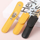 Han Meichen ear scoop six-piece set of ear picking tools stainless steel ear scoop leather bag cleaner household portable yellow light-emitting ear scoop ear scoop 6 pieces yellow leather set.