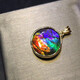 Red Shadow Canada's new other natural crystal gemstone necklace ammolite David's double-sided pendant