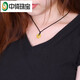 Zhongyi jewelry gold pendant for men and women pure gold 9999 ancient method to attract wealth and treasure pendant with money flower neck ornament for self-wear 1.2g