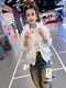 GUOCILRN白色薄款外套女2024春秋新款休闲风衣夹克夏季防晒上衣百搭空调服 经典白色有内衬 XL 建议120-135斤