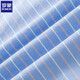 ROMON long-sleeved shirt men business casual middle-aged striped men pure cotton shirt no iron men's top 9203 blue color strip L