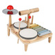 Kinderhölzerner Musik -Percussion -Instrumente, Klavier, Trommel, Gong, Babyhandtrommelspielzeug, Kätzchenmusiktisch [1 kg] Xylophonmodell