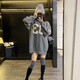 Ayanting Eagle Maternity Suit Autumn and Winter New Korean Style Sweater Digital Sweater Digital Knitt All-Match Loose Sweater de maternidad de gran tamaño 7374 Top [Single] XXL [140-170Jin [Jin iguala 0.5 kg]]]