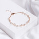 Tahitian 18K gold freshwater pearl bracelet 3-4mm round high-gloss starry pearl bracelet jewelry for girlfriend