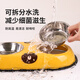 Qi Oh dog bowl, dog bowl, cat bowl, cat food bowl, dog rice bowl, anti-knock over double bowl and drinking water bowl, small and medium-sized dog pet supplies, Deep Sea Whale-single basin, small size (suitable for 0-6 Jin Jin equals 0.5 kg puppies and cats)