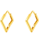 Saturday Fortune 18K gold earrings geometric rhombus colored gold earrings birthday gift for women C0913781 pair