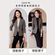 Chenfu small blazer women's Korean style fashion casual short style slim temperament suit versatile work clothes top single piece regular gray suit 2XL recommended 120-130Jin Jin equals 0.5 kg