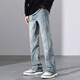 Джинсы для джинсов Cleanfeck Men's Slim Blim Black Vibe Американская главная улица брюки весна и летние микрофласные брюки 9901 Ностальгический синий микро-поле m