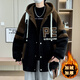 柏乐迪秋冬季青少年男孩外套初高中学生加绒加厚棉服大童冬装棒球服夹克 6623米白（单件外套） 加绒加厚 165 L 110-130斤左右