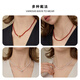 Arsis Snake Pattern Auspicious Double Ring Necklace Zodiac Year Clavicle Chain Fashionable Birthday Gift for Girlfriend